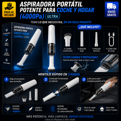 Aspiradora portátil potente