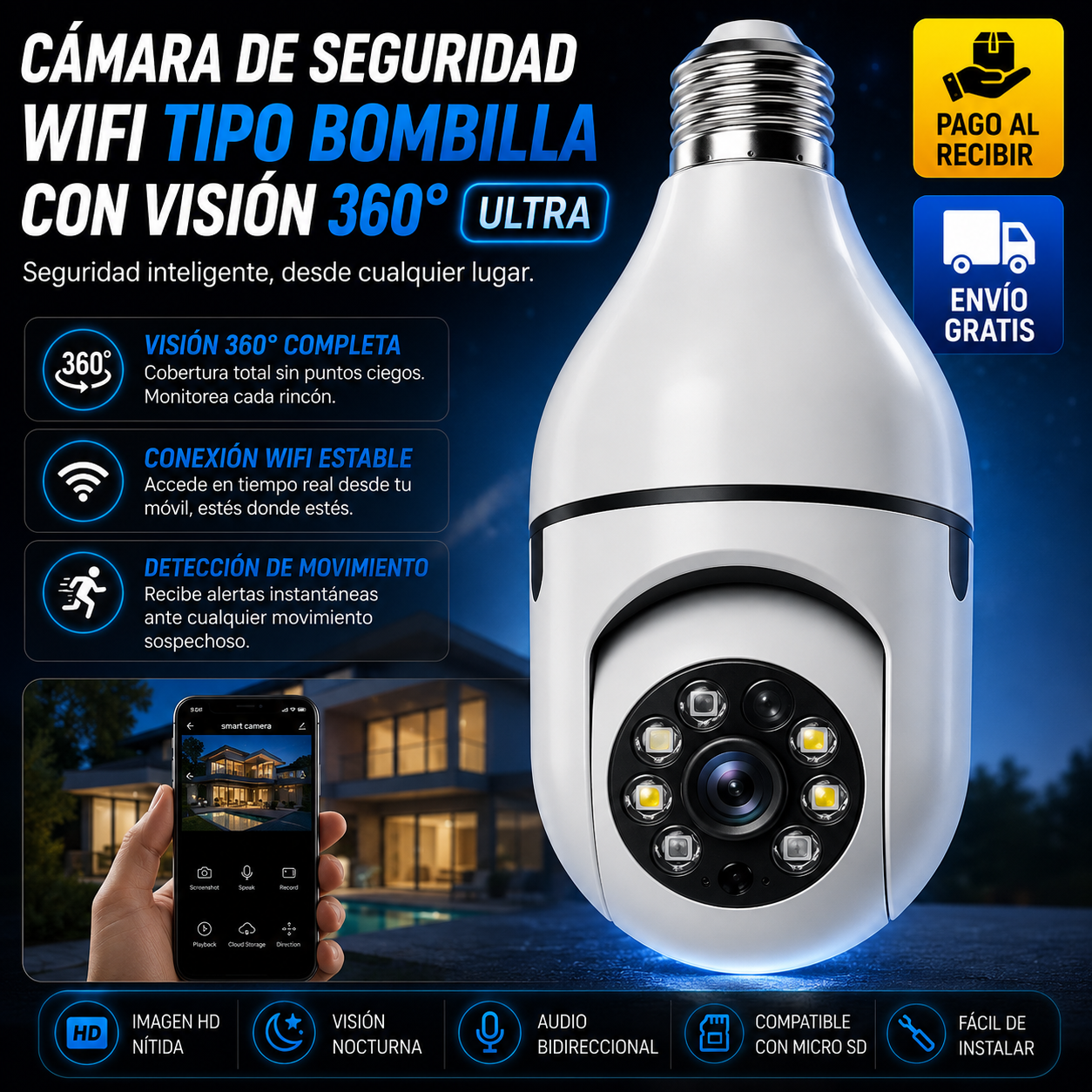 Cámara de seguridad WiFi