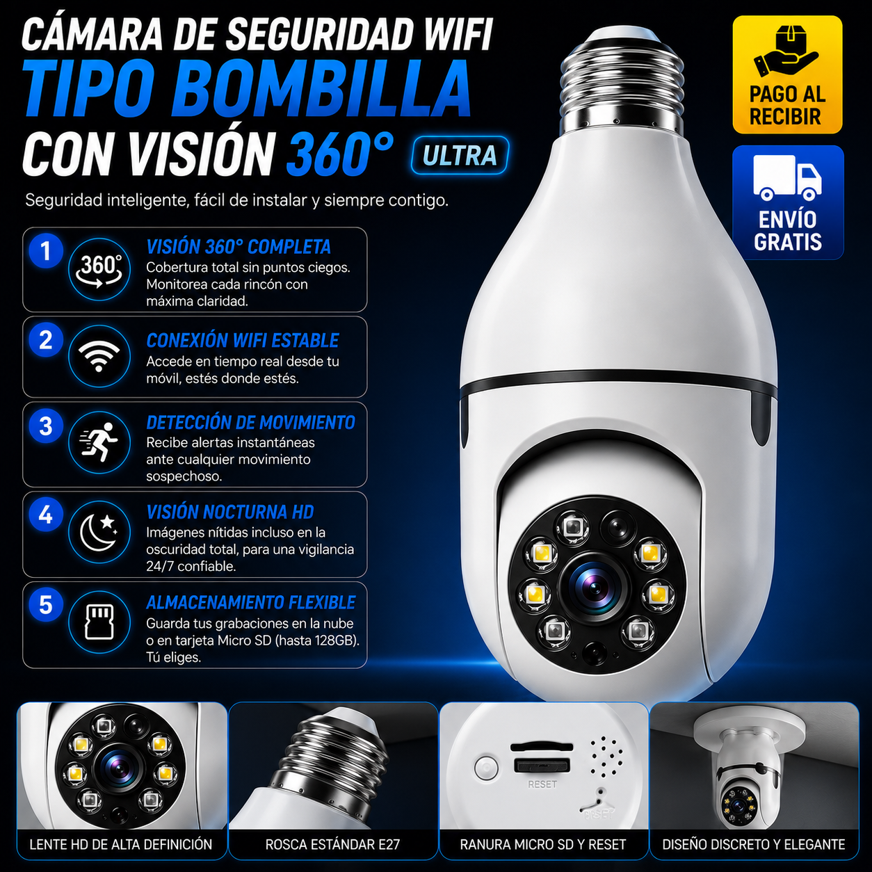 Cámara de seguridad WiFi