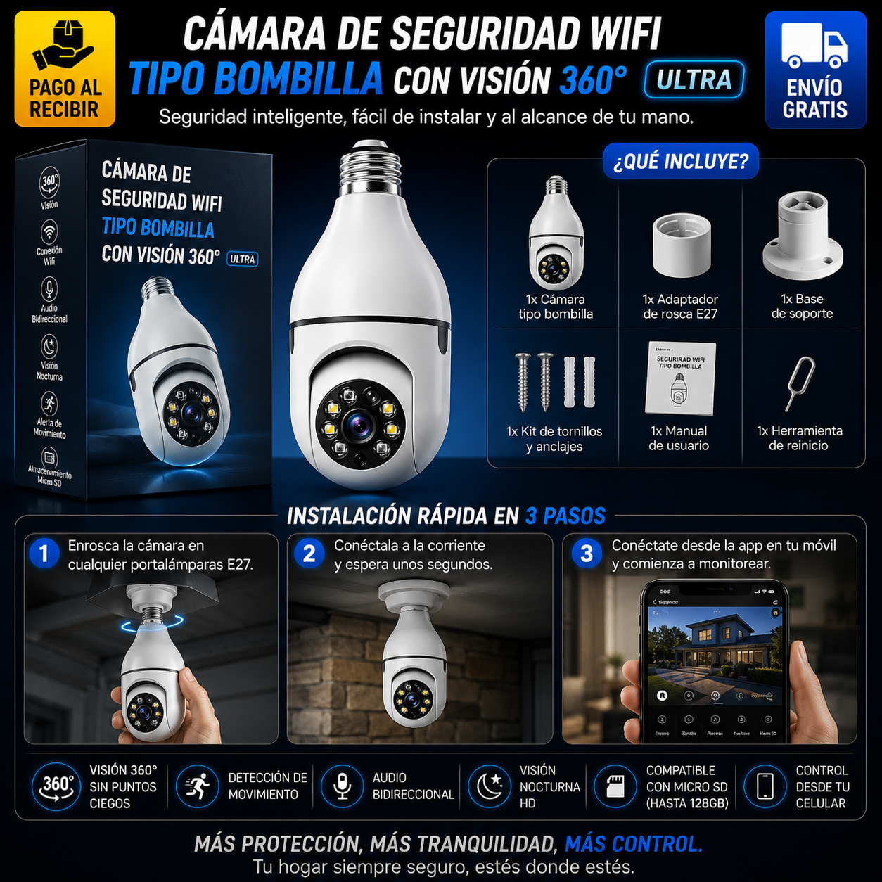 Cámara de seguridad WiFi